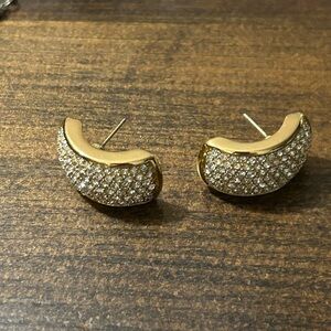 Dior Gold and Silver Crystal Earrings